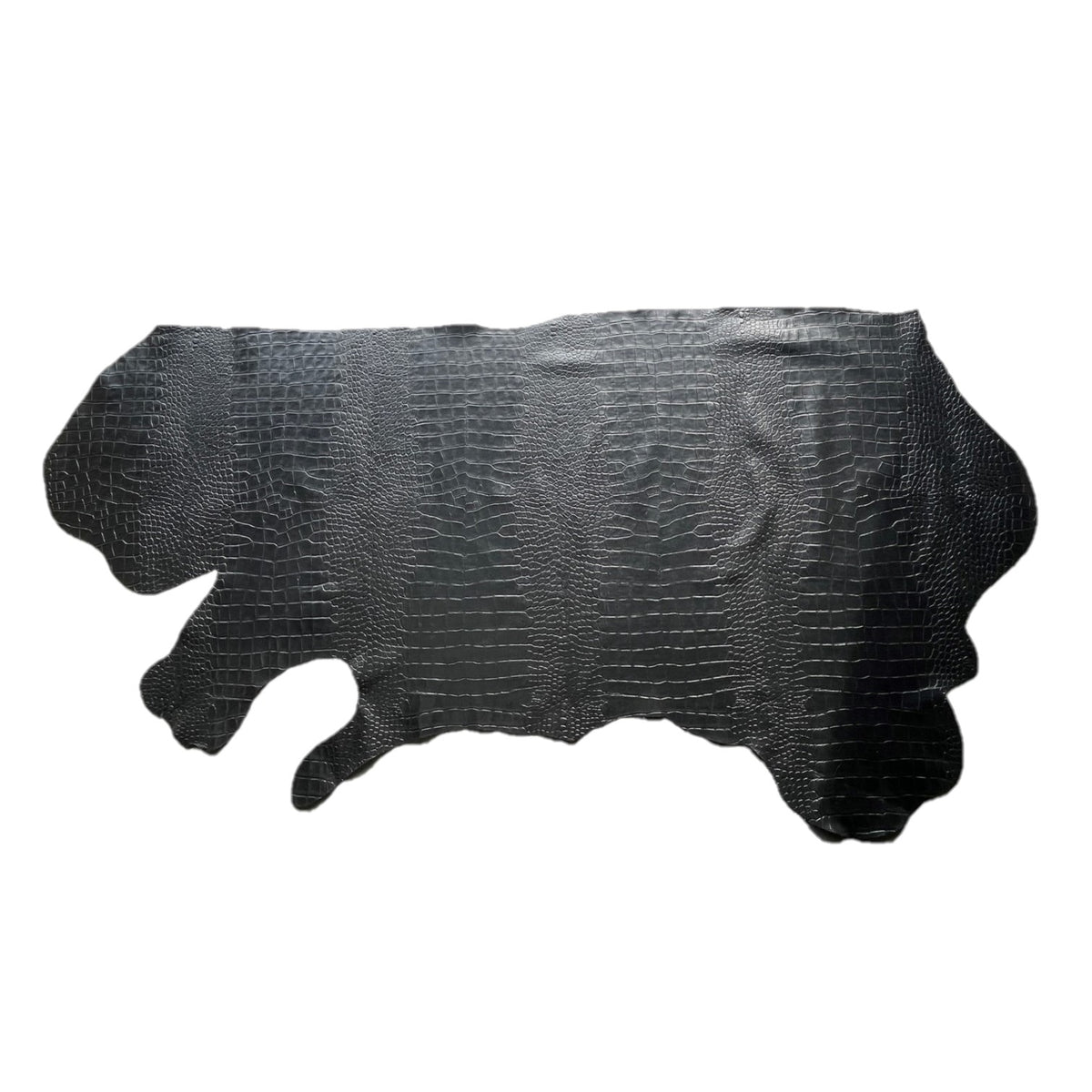 Crocodile Print Calf Skin | Black Matte | 0.8mm | 10-13 sq.ft | from $105 ea.