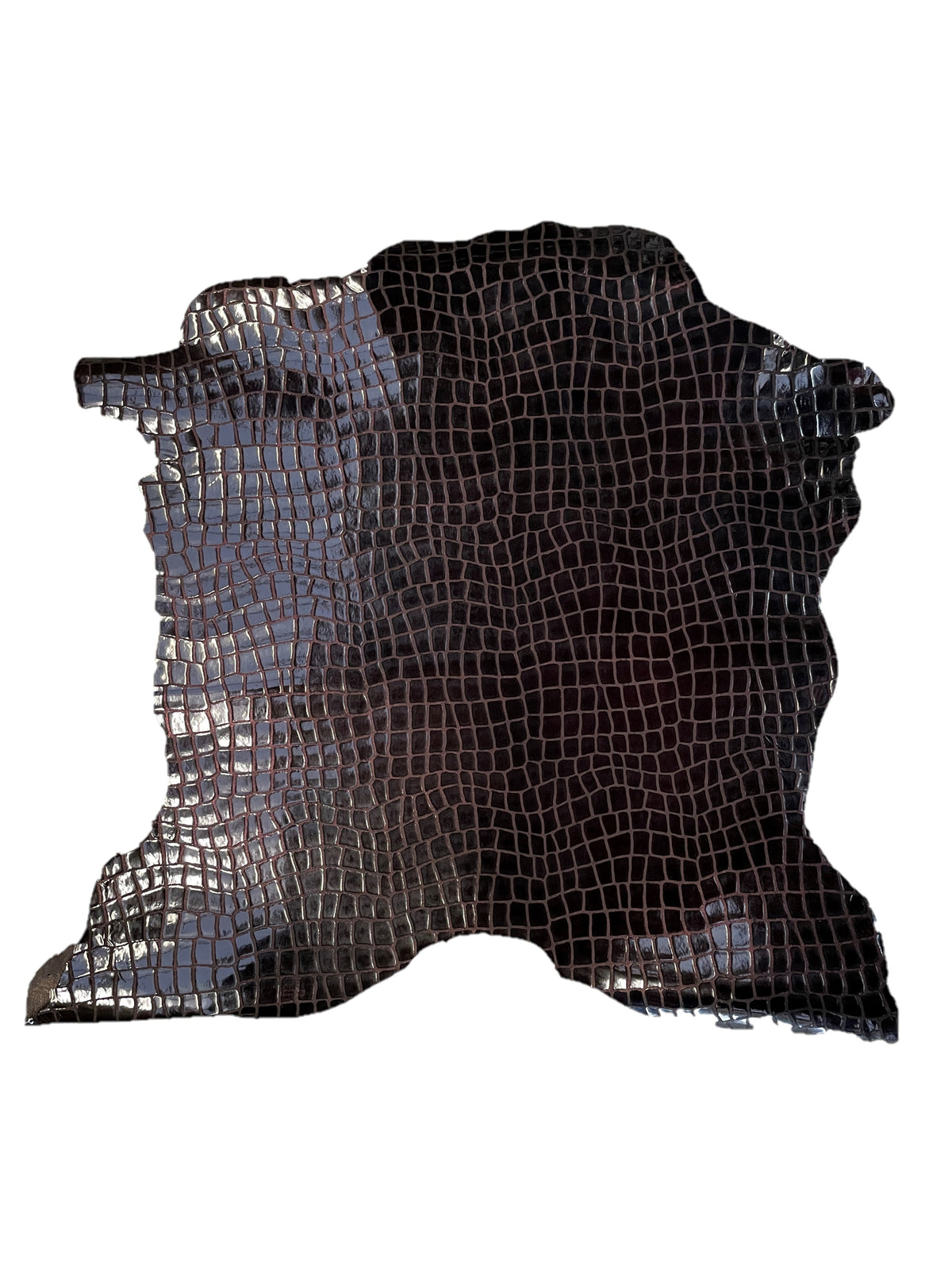 Crocodile Print Goat Skin | Burgundy | 0.6mm | 2 - 3 sq.ft | $20 ea.